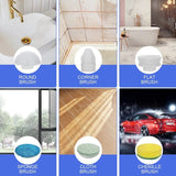 CleanNova electric cleaning brush with multiple heads | Cordless scrub brush cleaning bathroom tiles | 7-in-1 electric brush with adjustable handle | CleanNova used on kitchen sink surface | Multifunctional cleaning brush set with attachments | Rechargeable scrubber cleaning fish tank glass | Electric cleaning brush reaching under bathtub | Compact brush tool with spinning head in use | CleanNova scrubbing soap scum off shower walls | Wireless cleaning brush on tile and grout