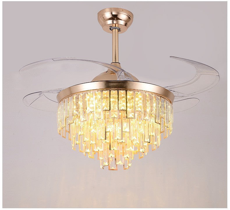 AeroGlow invisible ceiling fan lamp in living room | Retractable blade fan with LED light fixture | Modern ABS ceiling fan lamp with hidden blades | Ceiling fan with invisible blades and ambient lighting | Sleek ceiling fan light combo for dining room | AeroGlow mounted in minimalist home interior | Quiet ceiling fan with LED light and ABS body | Invisible blade ceiling fan in modern decor | Retractable ceiling fan lamp above dining table | Contemporary ceiling fan light with clean design
