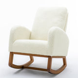 CoolRock modern rocking chair in living room | Comfortable padded rocking chair beside window | Stylish glider chair with wooden base | Cozy rocking chair for reading corner | Minimalist rocker with soft upholstery | CoolRock chair next to floor lamp and side table | Modern rocking chair for nursery or lounge | Ergonomic cushioned rocker in neutral tone | Elegant living room chair with gentle glide | CoolRock lounge chair in cozy interior setup


