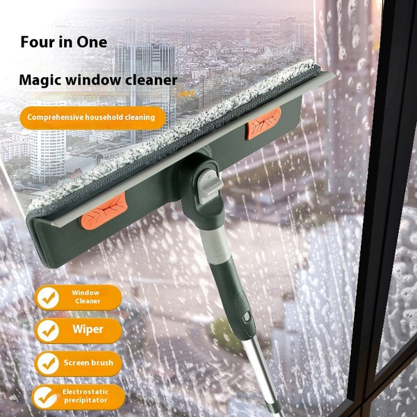 ClearReach window wiper cleaning tall glass window | Extended rod window cleaner reaching high surfaces | Splicing rod wiper blade on modern glass door | Household glass cleaner with adjustable handle | ClearReach cleaning large window with streak-free finish | Telescopic wiper used on bathroom mirror | Compact wiper blade for hard-to-reach windows | ClearReach glass cleaner on floor-to-ceiling window | Lightweight window wiper with detachable pole | Multifunctional window wiper cleaning shower glass