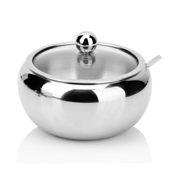 FlavorVault stainless steel seasoning pot with lid | Kitchen spice container holding salt and pepper | FlavorVault used to store herbs and spices | Compact stainless steel spice jar on countertop | Seasoning pot with airtight lid for freshness | FlavorVault spice pot with modern kitchen design | Sleek stainless steel container for kitchen spices | FlavorVault holding ground pepper and curry powder | Durable spice storage pot with easy-grip lid | FlavorVault seasoning pot beside cooking utensils
