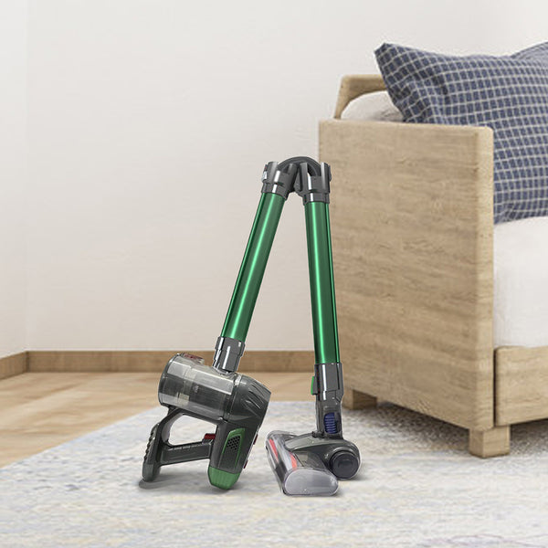 CleanBend cordless vacuum cleaning under sofa | Handheld vacuum with foldable tube in use | Wireless vacuum reaching tight corners | CleanBend vacuum picking up dust from hardwood floor | Portable vacuum cleaner on carpeted stairs | CleanBend used for car interior cleaning | Foldable tube vacuum cleaning under bed | Rechargeable vacuum cleaner with ergonomic handle | Compact handheld vacuum for home and car | CleanBend vacuum with flexible wand and strong suction