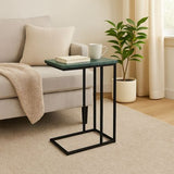 MarbleC One side table with marble top | 24-inch accent table with metal frame | Modern marble coffee table in living room | Round marble top table beside a sofa | Minimalist end table with white marble surface | Contemporary metal frame marble table | MarbleC One table styled in a modern home | Elegant marble side table with black frame | Compact living room table with stone finish | Stylish marble top table in small space decor