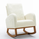 CoolRock modern rocking chair in living room | Comfortable padded rocking chair beside window | Stylish glider chair with wooden base | Cozy rocking chair for reading corner | Minimalist rocker with soft upholstery | CoolRock chair next to floor lamp and side table | Modern rocking chair for nursery or lounge | Ergonomic cushioned rocker in neutral tone | Elegant living room chair with gentle glide | CoolRock lounge chair in cozy interior setup

