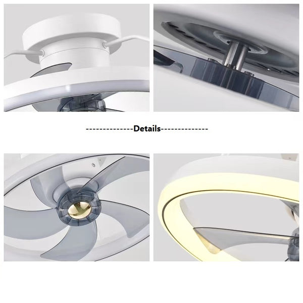CoolaLamp ceiling fan with built-in LED light | Modern fan lamp for living room ceiling | 2-in-1 ceiling light and fan in bedroom | Minimalist fan lamp with soft white lighting | CoolaLamp mounted in dining room interior | Stylish ceiling fan lamp with adjustable settings | Quiet ceiling fan with integrated light | Space-saving fan and light combo for home | CoolaLamp installed in contemporary living space | Energy-efficient ceiling fan with LED lighting