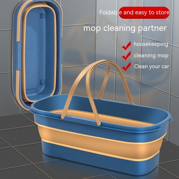 MopMate double-handle mop bucket on tile floor | Household cleaning bucket with sturdy dual grips | MopMate used for mopping kitchen floor | Spacious mop bucket with water and mop inside | Durable plastic mop bucket with two handles | MopMate bucket beside microfiber mop | Leak-proof cleaning bucket in utility room | Multi-use mop bucket for household chores | Ergonomic mop bucket for easy carrying | Compact cleaning bucket with stable base