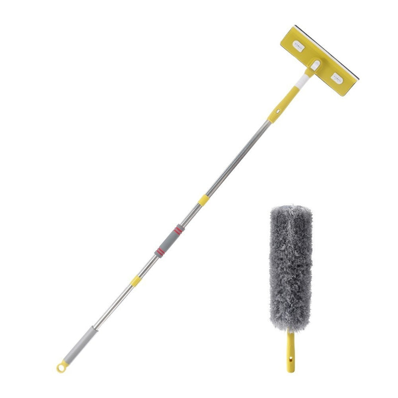 ClearReach window wiper cleaning tall glass window | Extended rod window cleaner reaching high surfaces | Splicing rod wiper blade on modern glass door | Household glass cleaner with adjustable handle | ClearReach cleaning large window with streak-free finish | Telescopic wiper used on bathroom mirror | Compact wiper blade for hard-to-reach windows | ClearReach glass cleaner on floor-to-ceiling window | Lightweight window wiper with detachable pole | Multifunctional window wiper cleaning shower glass