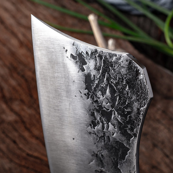BladeCraft stainless steel chef knife on wooden cutting board | Sharp kitchen knife slicing vegetables with precision | Ergonomic chef knife with full-tang handle | BladeCraft knife cutting raw meat on butcher block | Stainless steel kitchen knife with sleek, modern design | High-performance BladeCraft knife in home kitchen | Chef holding BladeCraft knife while chopping herbs | Close-up of BladeCraft blade edge and handle grip | Professional-grade knife resting on chef apron | Versatile kitchen knife ideal 